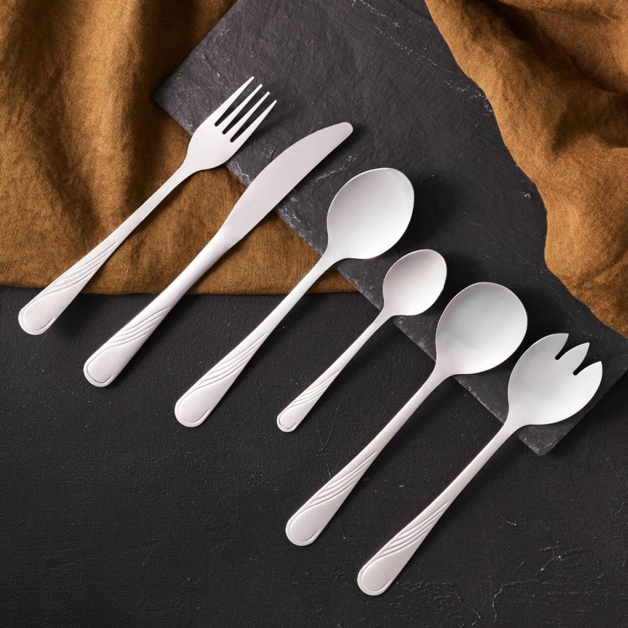 Set tacamuri pentru 12 persoane / 50 piese Napoli, Ambition, inox, argintiu - imagine 7